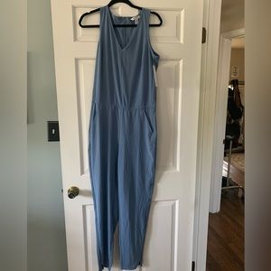 Athleta Brooklyn Jumpsuit Blue size 6 Tall. New with tags
